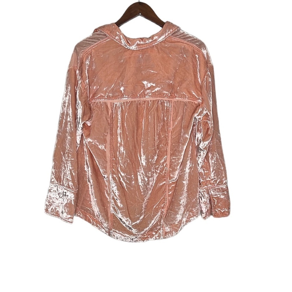 NWOT Free People Marianne Velvet Shirt - Picture 9 of 15